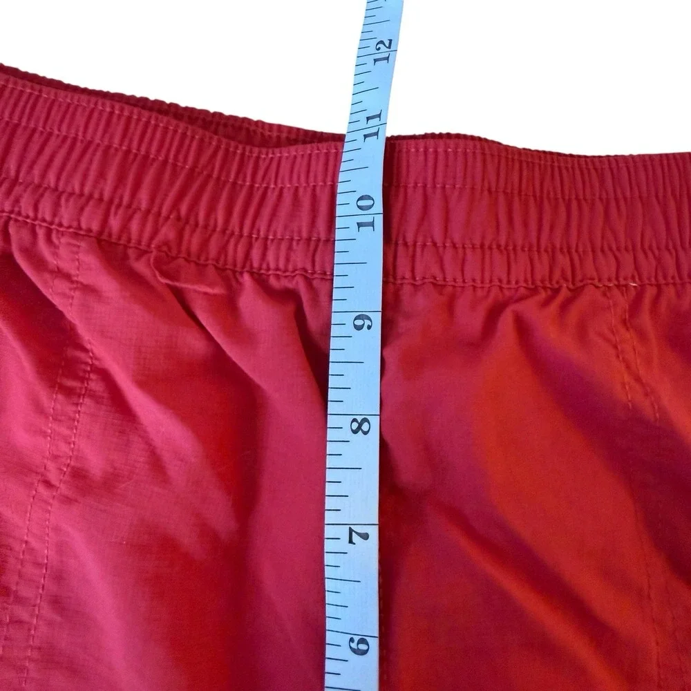 The North Face Red Solid Pull On Nylon‎ Shorts 7